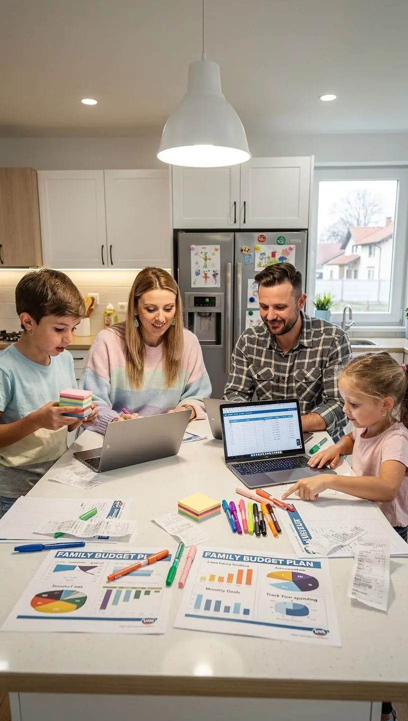 Digitális pénzügyi alkalmazás bemutatása a havi tervezéshez.